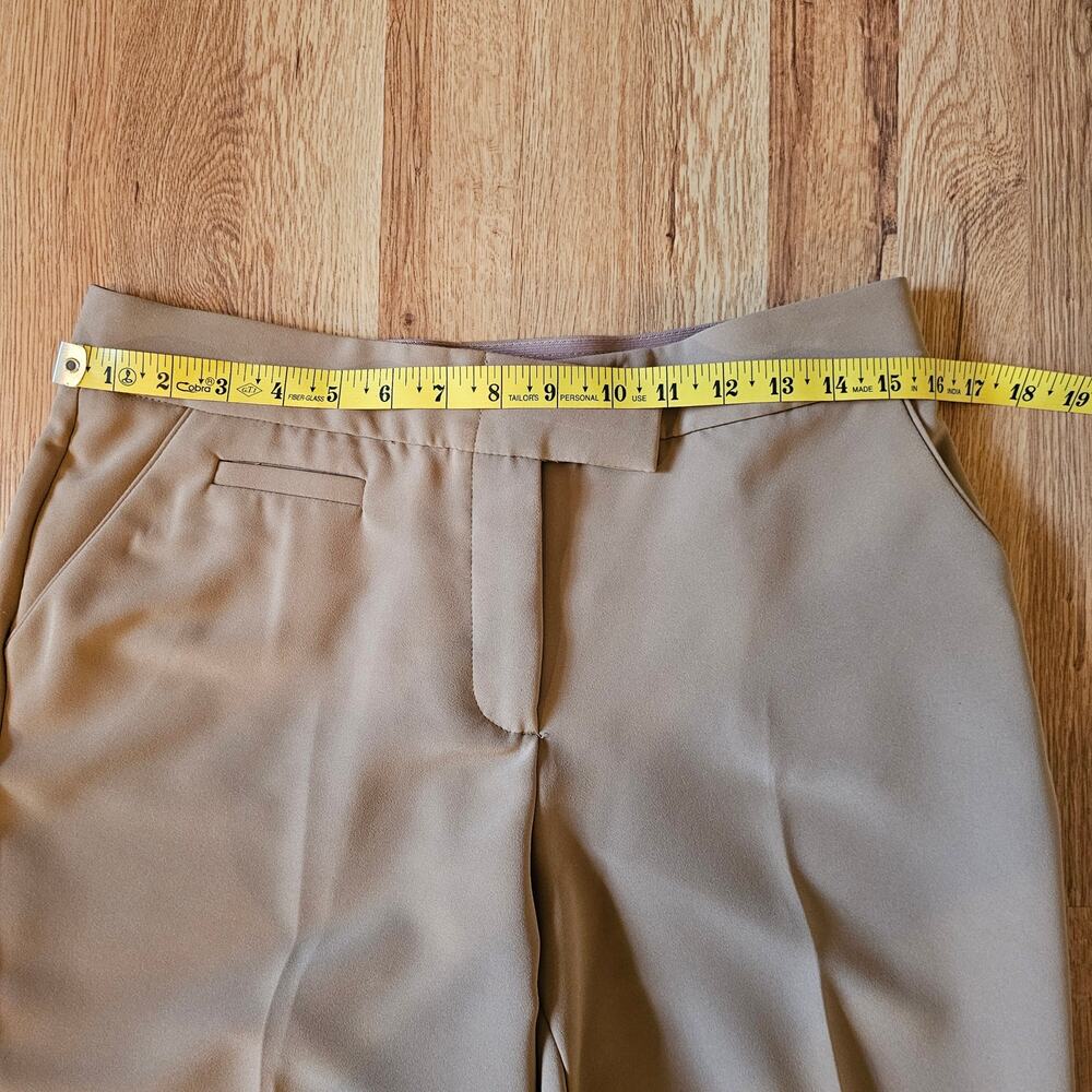 Investments Petites Tan Stretch Straight Leg Dress Pants Women’s Size 8P Career - Picture 7 of 10